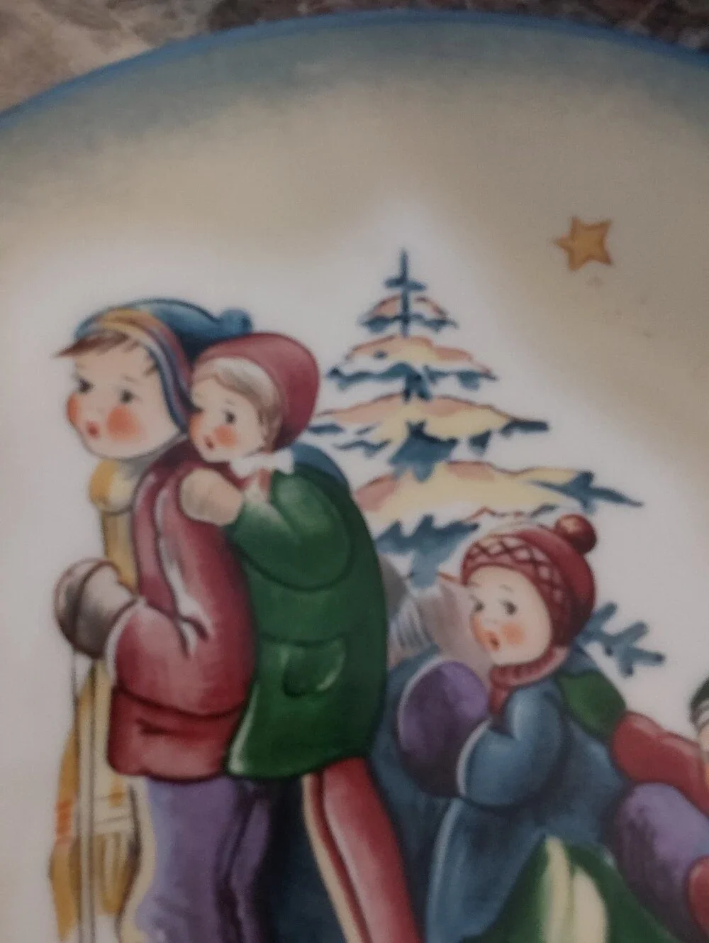 1981 Hummel Christmas Plate, A Time To Remember, Schmid Porcelain